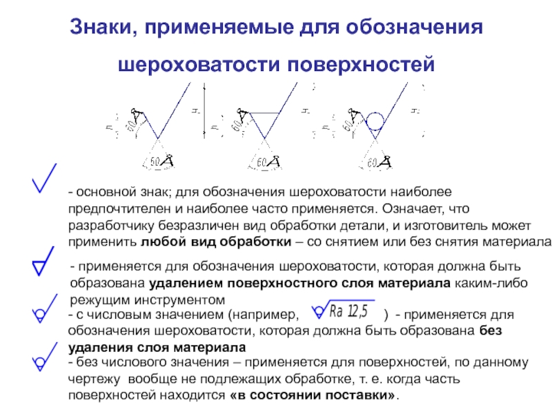 Какая должна быть поверхность. Знаки применяемые для обозначения шероховатости поверхностей. Знак шероховатости поверхности. Знак, применяемый для обозначения шероховатости. Знак шероховатости без снятия материала.