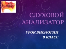 ПРЕЗЕНТАЦИЯ по биологии в 8 классе: СЛУХОВОЙ АНАЛИЗАТОР
