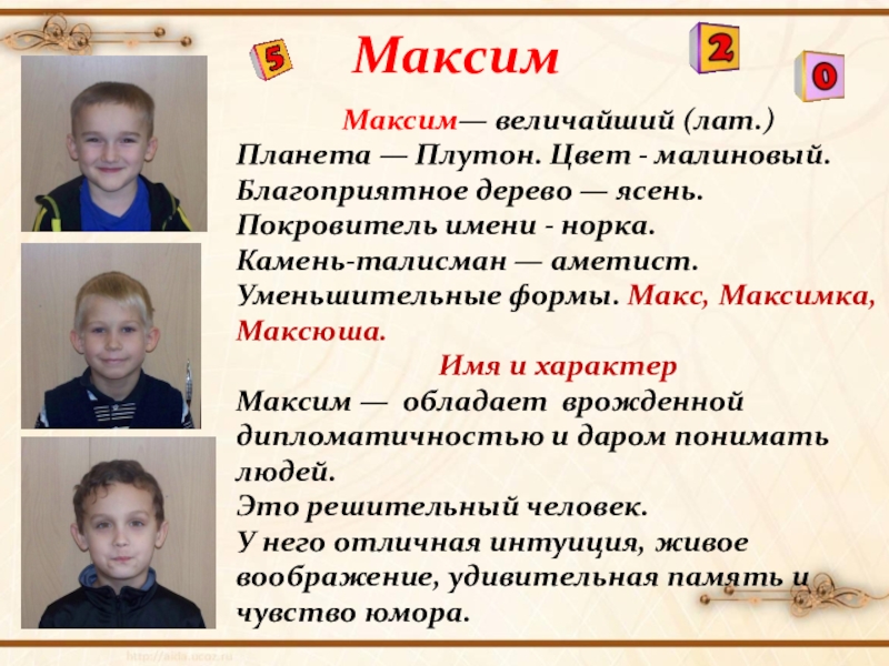 Мое имя максим проект