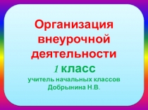 Презентация Организация внеурочной деятельности