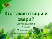 Урок по окружающем миру Птицы и звери