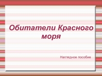 Презентация к уроку ИЗО  Обитатели Красного моря