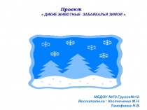 Презентация проекта Дикие животные Забайкальского края