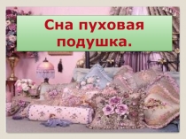 Внеклассное мероприятие Сна пуховая подружка