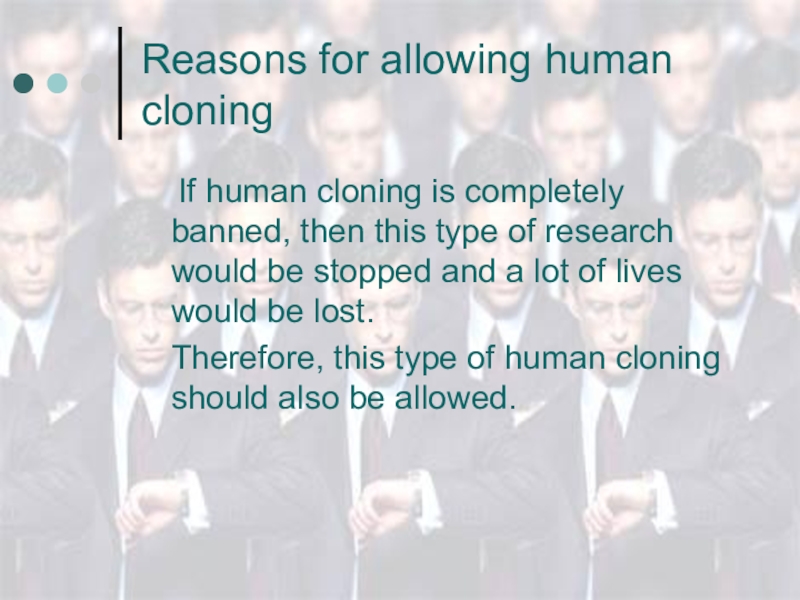 Реферат: Cloning 5 Essay Research Paper CloningIs cloning