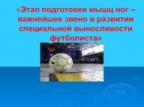 Презентация - Разминка мышц перед игрой в футбол