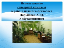 Сенсорная комната в работе педагога-психолога с обучающимися
