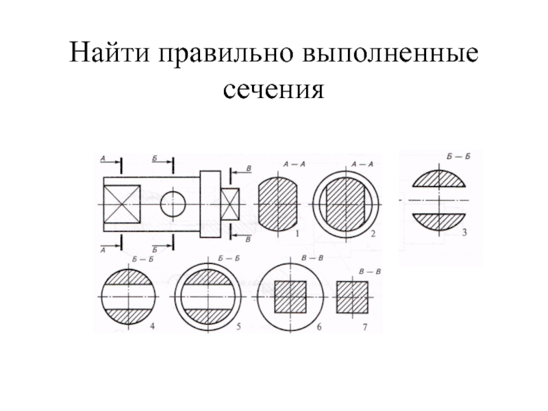 Сечение детали верно изображено на рисунке