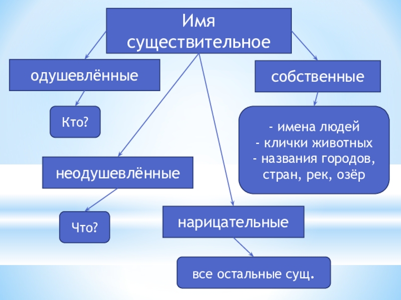 Каждый существительное. Имена существительные неодушевленные собственные. Имя существительное одушевленное нарицательное. Одушевлённые и неодушевлённые имена существительные нарицательные. Собственные одушевленные имена существительные.