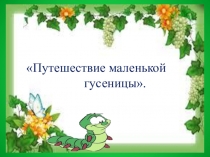 Презентация Путешествие маленькой гусеницы