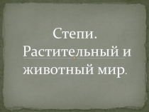 Презентация Разнообразие растений и животных степей