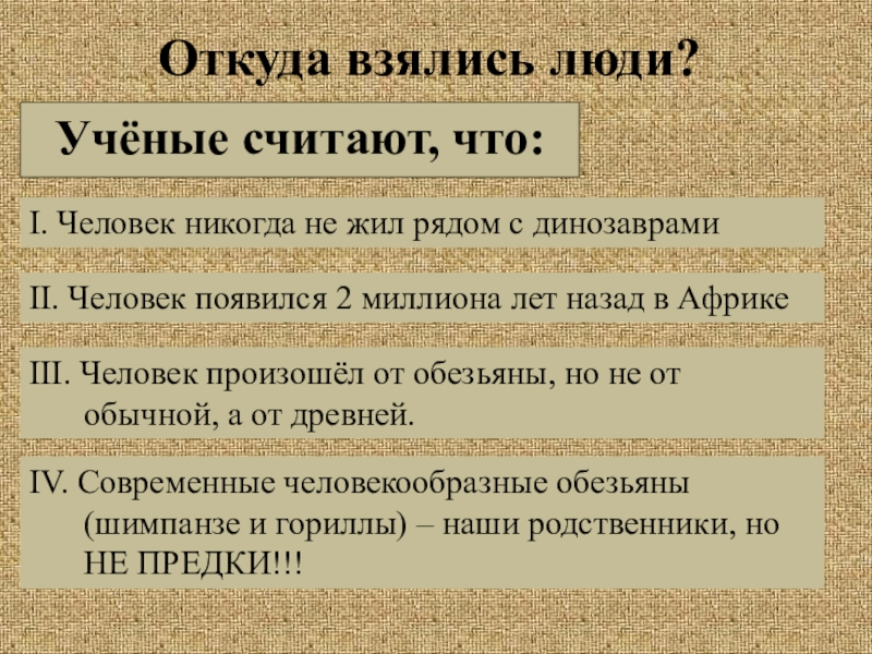 Презентация по биологии 5 класс как появился человек на земле пономарева