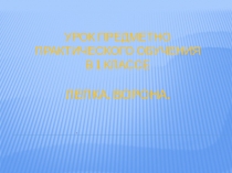 Презентация к уроку предметно-практического обучения в 1 классе на тему: Лепка. Ворона