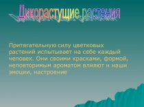 Презентация по природоведению Дикорастущие растения (5 класс)