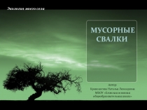Экология моего села. Мусорные свалки