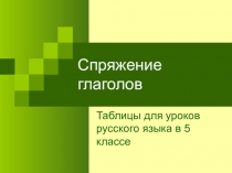 Презентация  Спряжение глаголов