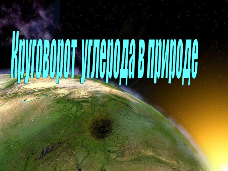 Презентация Презентация по химии Круговорот углерода в природе 10 класс