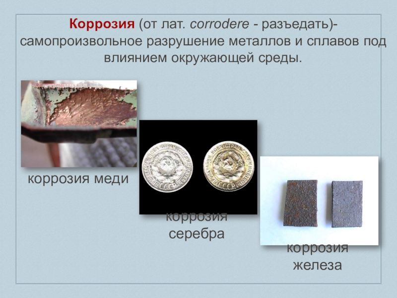 Проект металлы и коррозия металлов