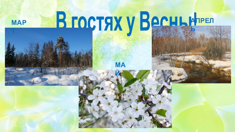 Месяцы весны картинки