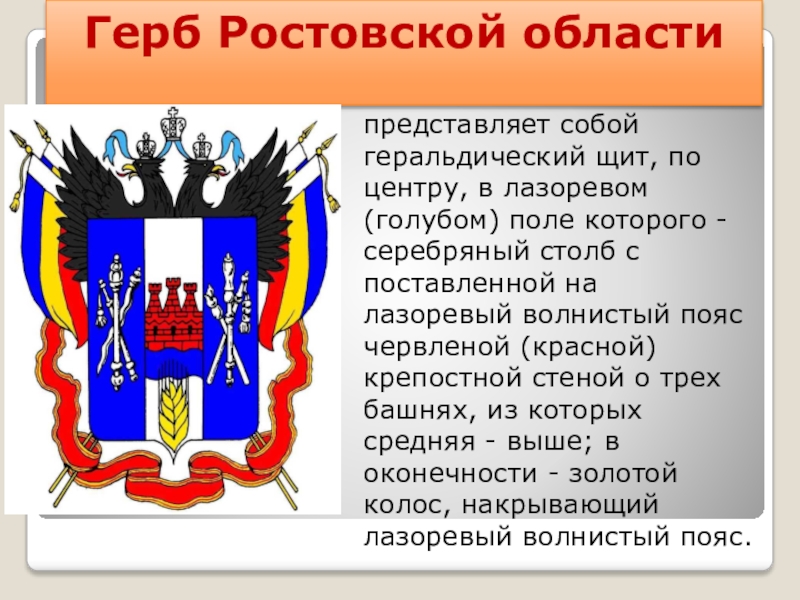 Презентация на тему герб ростовской области