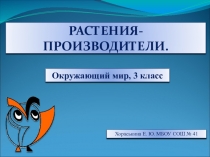 Презентация по окружающему миру на тему Растения-производители