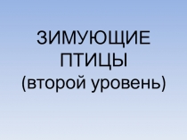 Презентация ГПД по теме Зимующие птицы