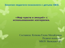 Мир чувств и эмоций для обучающихся 6-9 класса с ОВЗ