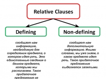 Презентация по английскому языку Relative Clauses (относительные придаточные предложения) (старшие классы)