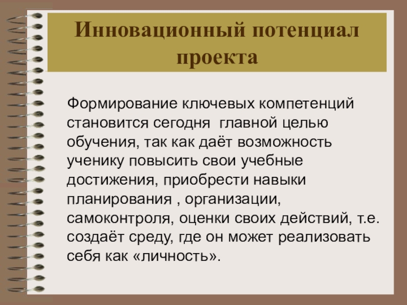 Потенциал проекта это