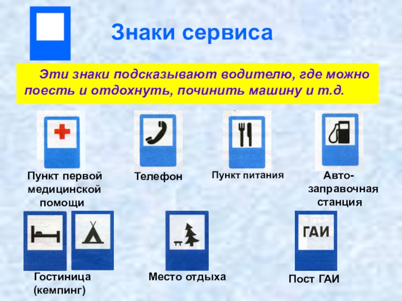 Знаки сервиса презентация