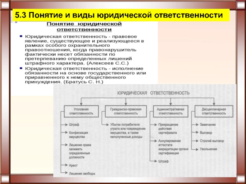 Основные виды юридической ответственности схема решу егэ