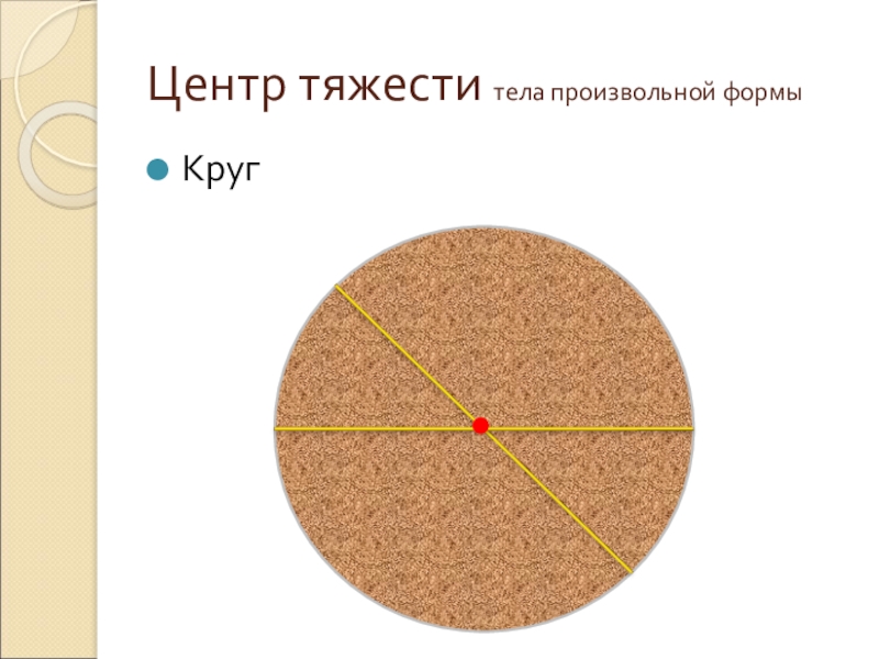 Где найти центр. Центр тяжести тела. Центр тяжести тела произвольной формы. Центр тяжести окружности. Произвольная форма круга.