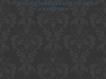 Презентация по логистике на тему Грузовая единица как элемент логистики