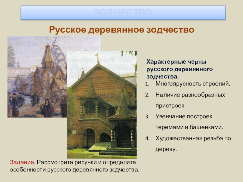 Зодчество на руси презентация 6 класс