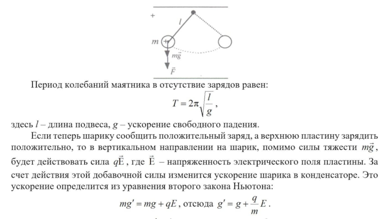 При свободных колебаниях шар на нити. Период колебаний шара. Период колебаний шарика. Период малых колебаний шарика. Период колебаний шара формула.