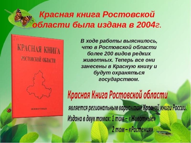 Презентация на тему красная книга ростовской области