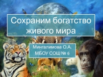 Презентация по биологии на тему Сохраним богатство живого мира