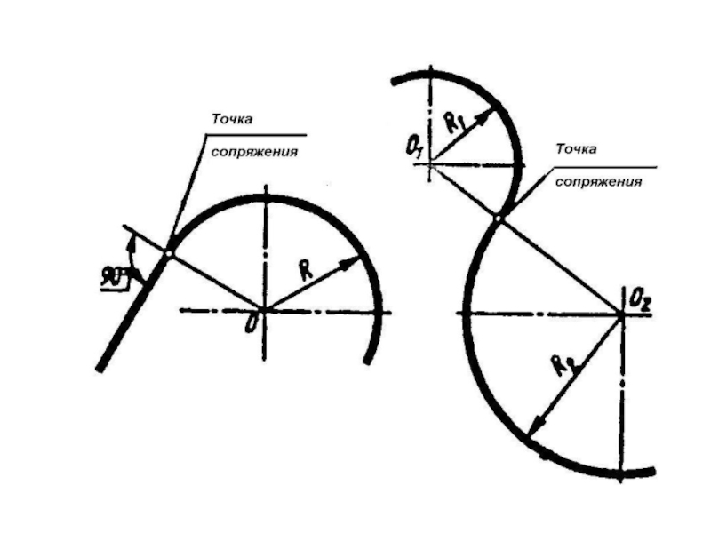 Точки сопряжения на чертеже как обозначается