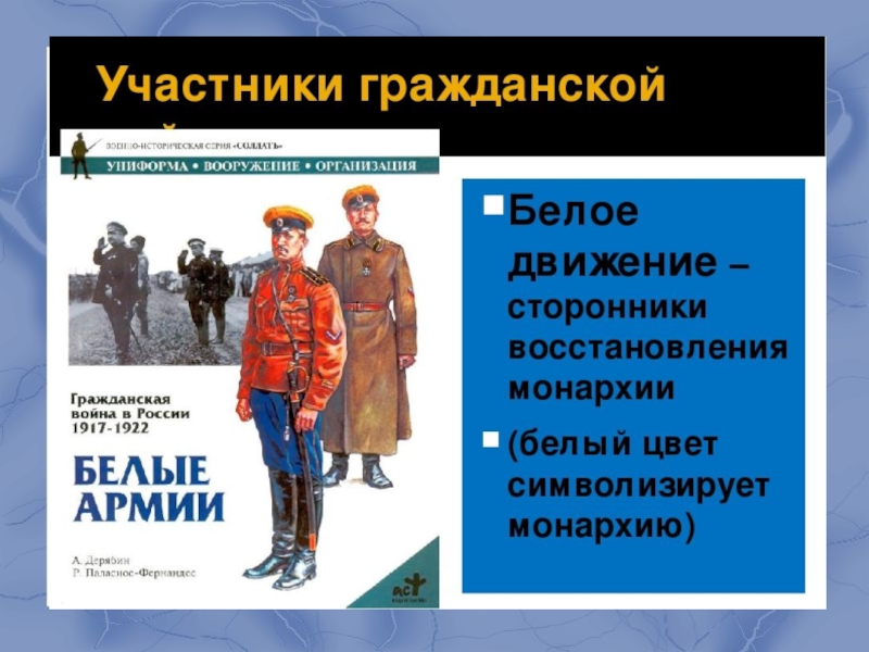 Гражданские движения в россии. Белое движение в гражданской войне. Лидеры белой армии в гражданской войне. Участники белого движения. Зеленые в гражданской войне.