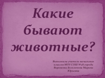 Презентация по окружающему миру Какие бывают животные, 1 класс