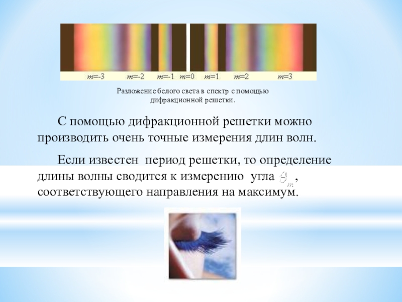 Вывод расчетной формулы по определению длины волны лазера с помощью дифракционной решетки с рисунком