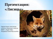 ; Лисы.