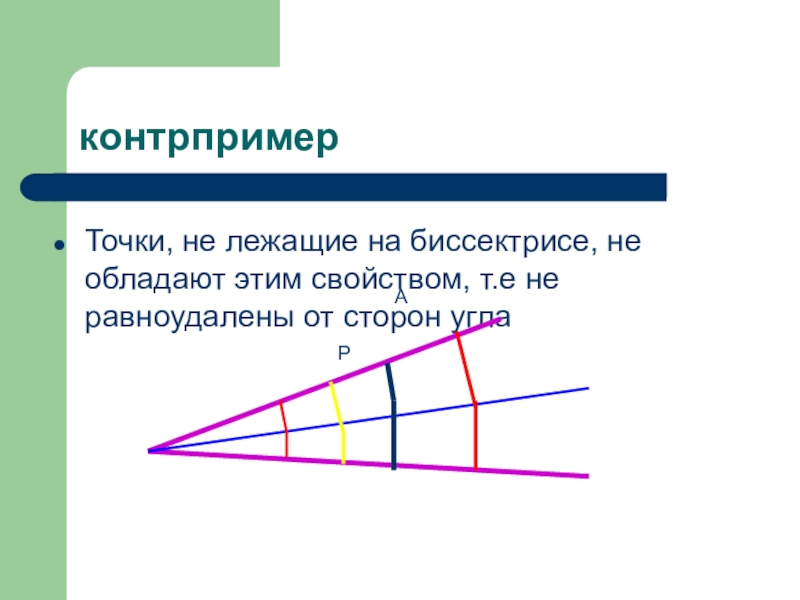 Презентация на тему свойство биссектрисы угла 8 класс презентация