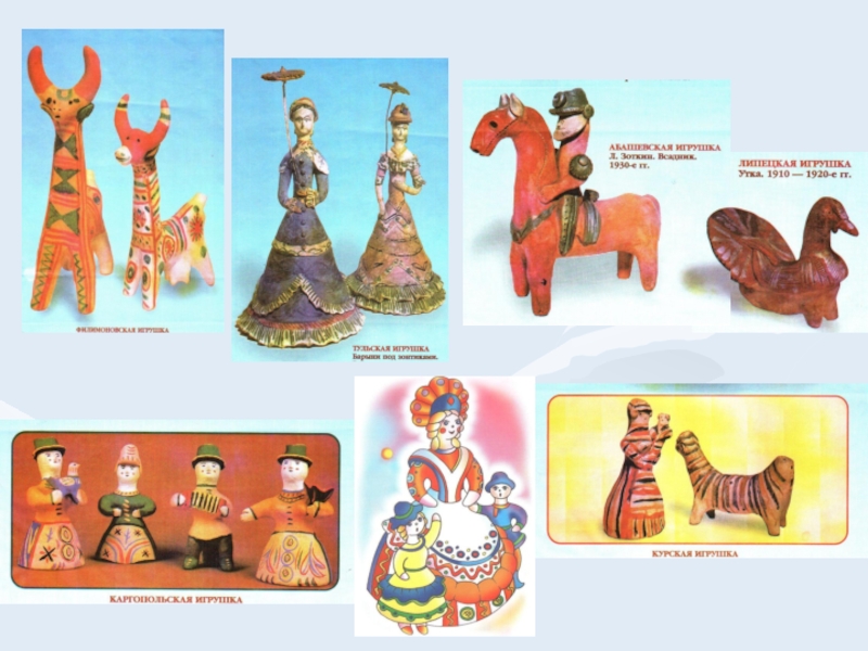 Презентация к уроку Древние образы в современных народных игрушках. Единство формы и декора.
