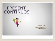 Present continuous