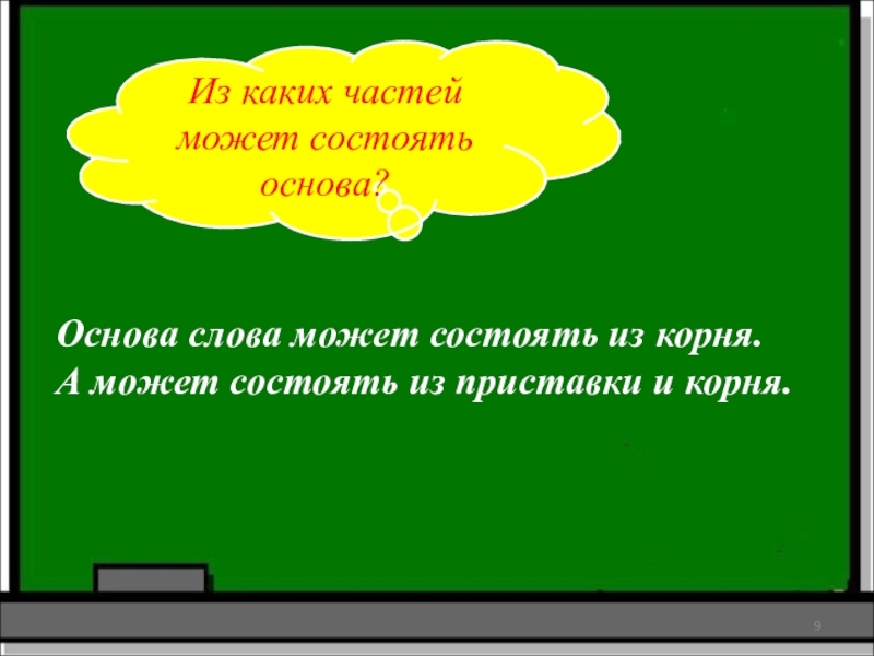 Слова состоящие только из корня. Слово может состоять из. Основа слова может состоять из. Слово может состоять из приставки и корня. Из каких частей может состоять основа слова.