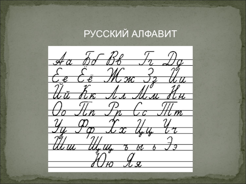 Презентация по русскому языку 1 класс алфавит