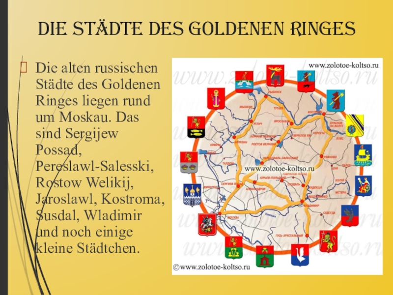 Москва по немецки. Города золотого кольца. Презентация по немецкому языку города золотого кольца. Золотое кольцо России English. Золотое кольцо России на немецком языке.