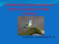 Презентация по развитию речиСиница.