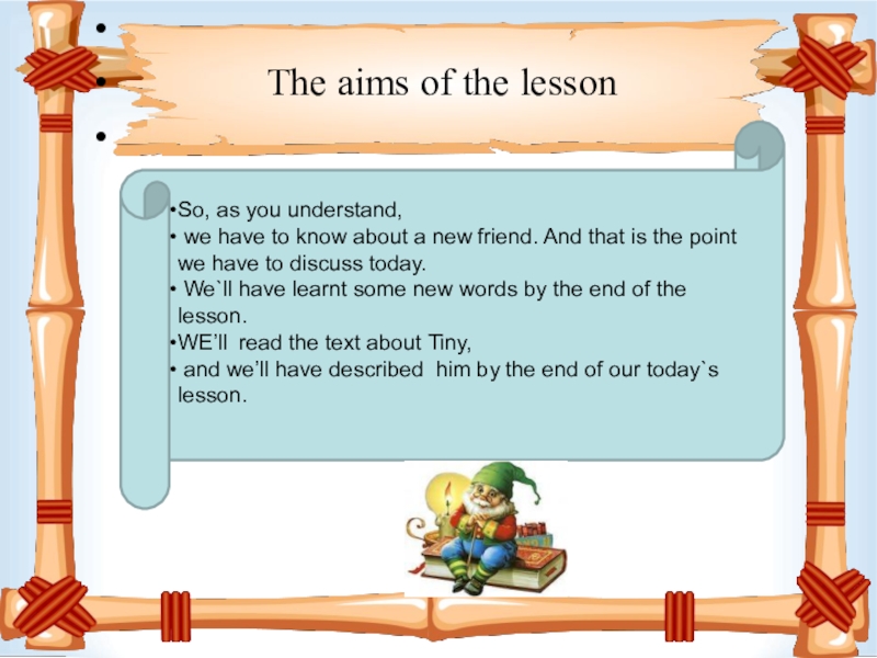 Jackie take notes during the lesson. Aims of the Lesson. The aim of Lesson is. Subsidiary aim of the Lesson. Aims of the English Lesson.